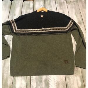 SIMS Snowboarding Sweater Mens Large 1/4 Zip Vintage Wool Outdoors Skiing